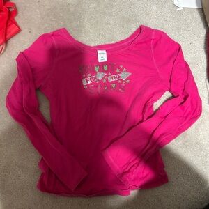 Old Navy Bright Pink Kids Long Sleeve Tee